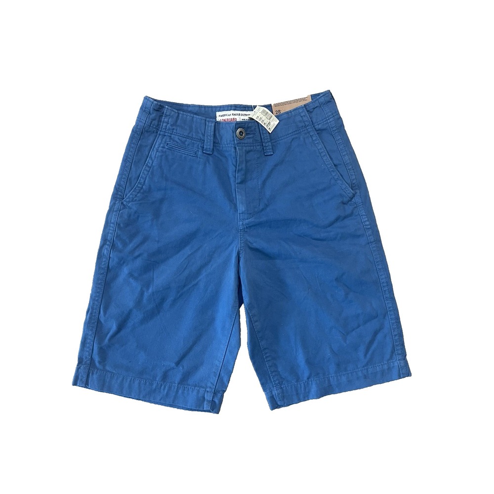 NWT American Eagle Shorts Mens 28 Longboard Blue Cotton 11" Inseam Vintage Y2K